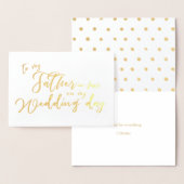 私の結婚式の日のフォイルカードで義理の父に 箔カード (ディスプレー)