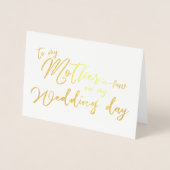 私の結婚式の日のフォイルカードの義母に 箔カード (正面)