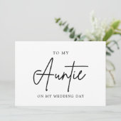 私の結婚式の日の叔母にミニマル主義者 サンキューカード (スタンド正面)