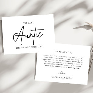 私の結婚式の日の叔母にミニマル主義者 サンキューカード