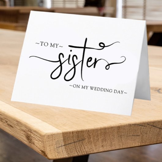 私の結婚式の日の記念に姉に サンキューカード