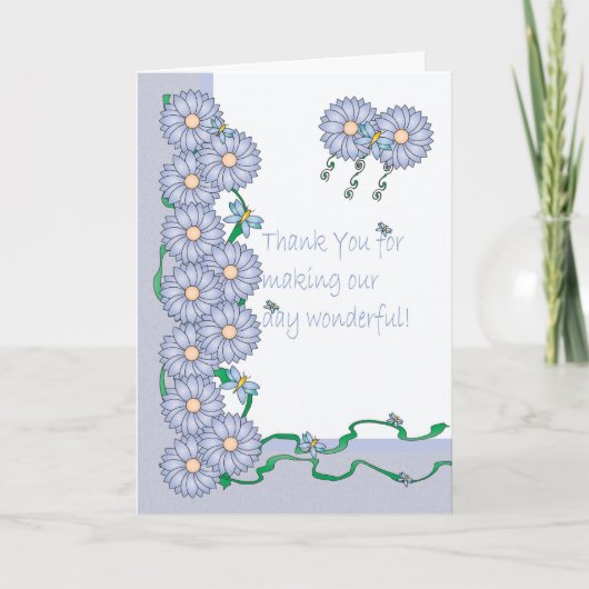 私の結婚式の日を特別にしてくれてありがとう サンキューカード (正面)