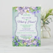 私の結婚式の花嫁の介添え人 ライラックとスミレ 招待状 (スタンド正面)