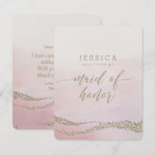 私の結婚式の証人になってくれますか？ エレガントな水彩画 招待状 (正面/裏面)