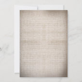 私の結婚式はBBQの麻の生地のエンゲージメントパーティーの招待状 招待状 (裏面)