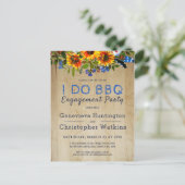 私の結婚式はBBQスタイルのカントリーガーデンパーティ ポストカード (スタンド正面)