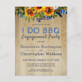 私の結婚式はBBQスタイルのカントリーガーデンパーティ ポストカード (正面)