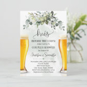 私の結婚式前にグリーンを添えたコップのショット 招待状 (スタンド正面)