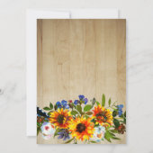 私の結婚式 BBQ ラスティック フラワー バーン ウッド 婚約 パーティー 招待状 (裏面)