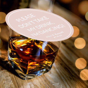 私の結婚飲み物の赤面を取らない ラウンドペーパーコースター