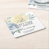 私の結婚飲み物を飲まないで踊り スクエアペーパーコースター (アングル)