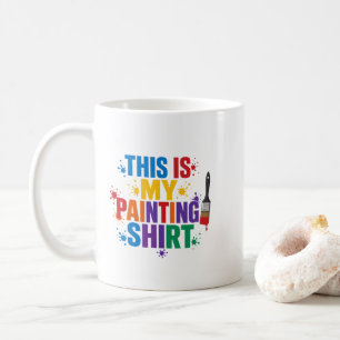 私の絵画シャツ 面白いアート好き コーヒーマグカップ