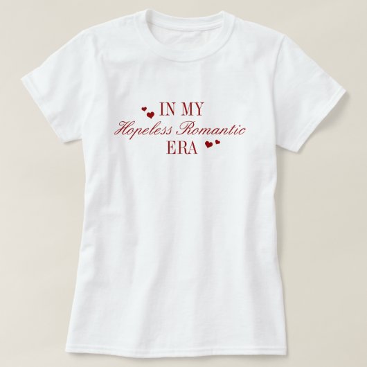 私の絶望的なロマンチック時代の本好きのための Tシャツ (デザイン正面)