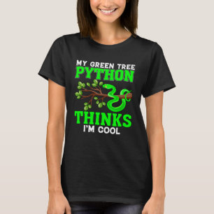 私の緑のツリー考えPython Iはことわざクールヘビ Tシャツ