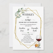 私の緑の前にウィスキーとワイン 招待状 (正面)