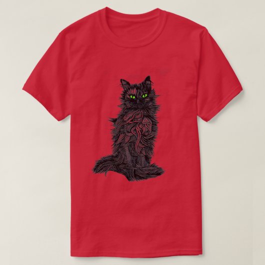 私の緑の目の猫 Tシャツ (デザイン正面)