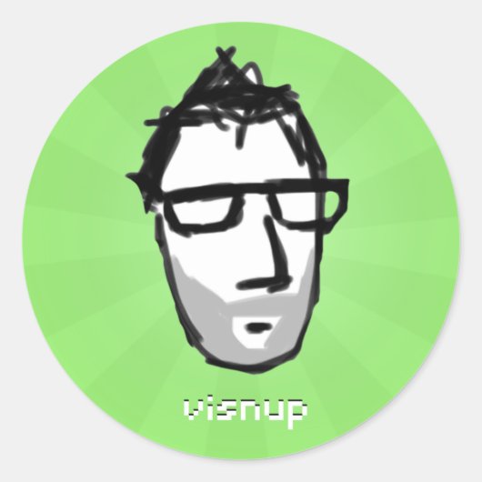 私の緑2 ラウンドシール (正面)