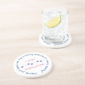 私の編み物を…お名前で コースター (側面)