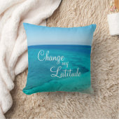 私の緯度のビーチの引用文の枕を変えて下さい クッション (ブランケット)