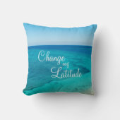 私の緯度のビーチの引用文の枕を変えて下さい クッション (正面)