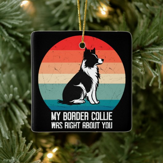 私の縁どこの子は君の犬のレトロについて正しかった セラミックオーナメント (ツリー)