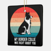 私の縁どこの子は君の犬のレトロについて正しかった セラミックオーナメント (左)