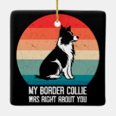 私の縁どこの子は君の犬のレトロについて正しかった セラミックオーナメント (裏面)