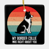 私の縁どこの子は君の犬のレトロについて正しかった セラミックオーナメント (正面)