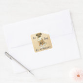 私の縁どテリア食べーの宿題 スクエアシール (封筒)