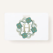 私の署名にhという手紙が バッジ (正面)