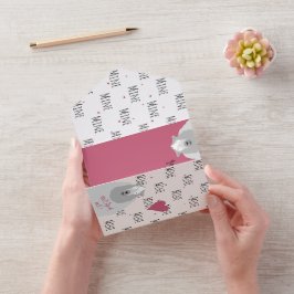 私の羊になってくれる？ 羊飼いの愛 + バレンタインカード オールインワン招待状