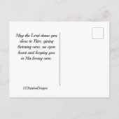 私の羊は私の声を聞く、ヨハネ10:27聖書の聖句 ポストカード (裏面)