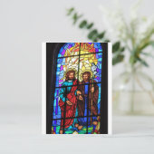 私の羊飼いのステンドグラスの窓イエス・キリスト ポストカード (スタンド正面)