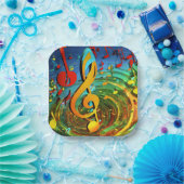 私の美お気に入りのしい音楽の歌のデザイン:美しい聖 ペーパープレート (パーティー)