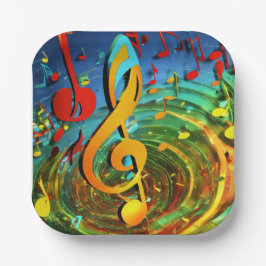 私の美お気に入りのしい音楽の歌のデザイン：美しい聖 ペーパープレート