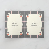 私の美しいいとこの灰色とサンゴの写真のために カード (内部)