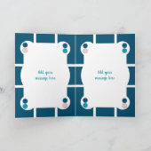 私の美しいゴド娘の青とピンクの写真 カード (内部)