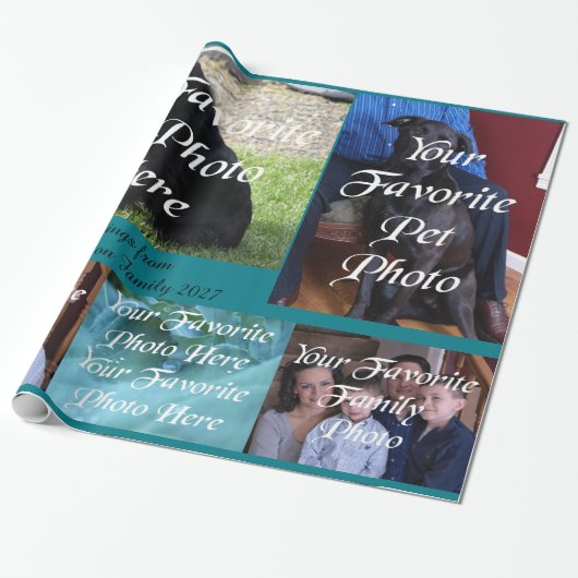 私の美しい友人および家族写真 ラッピングペーパー (アンロールド)