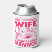 私の美しい妻の乳がん生存蝶 缶クーラー (缶正面)