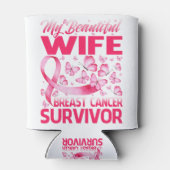 私の美しい妻の乳がん生存蝶 缶クーラー (裏面)