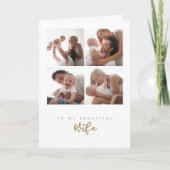 私の美しい妻へ4写真レイアウト母の日 カード (正面)