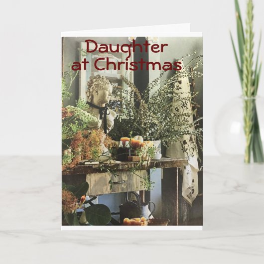 私の美しい娘がクリスマスカードをメリー作る カード (正面)