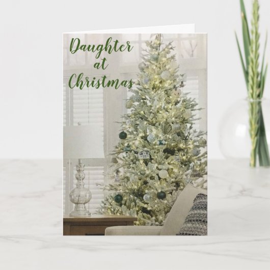 私の美しい娘がクリスマスカードをメリー作る カード (正面)