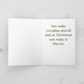 私の美しい娘がクリスマスカードをメリー作る カード (内部)