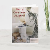 私の美しい娘がクリスマスカーメリードを作る カード (正面)