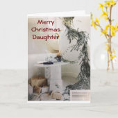 私の美しい娘がクリスマスカーメリードを作る カード (黄色い花)