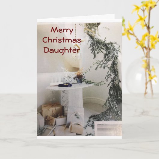 私の美しい娘がクリスマスカーメリードを作る カード (黄色い花)