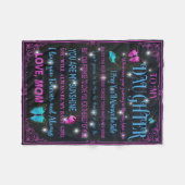 私の美しい娘には、母からのギフトフリースBla フリースブランケット (正面(横))