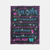 私の美しい娘には、母からのギフトフリースBla フリースブランケット (正面)
