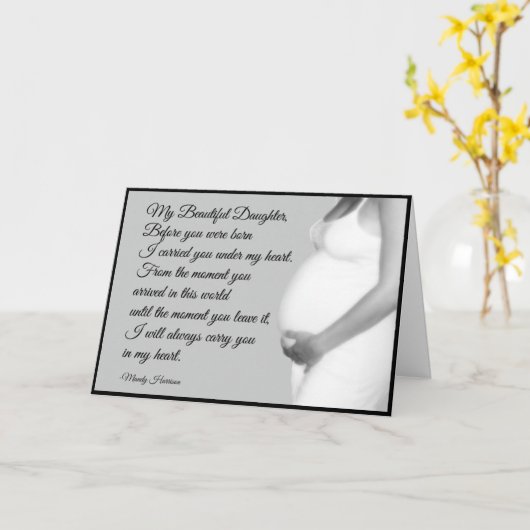 私の美しい娘の母からのハッピーバースデー カード (黄色い花)